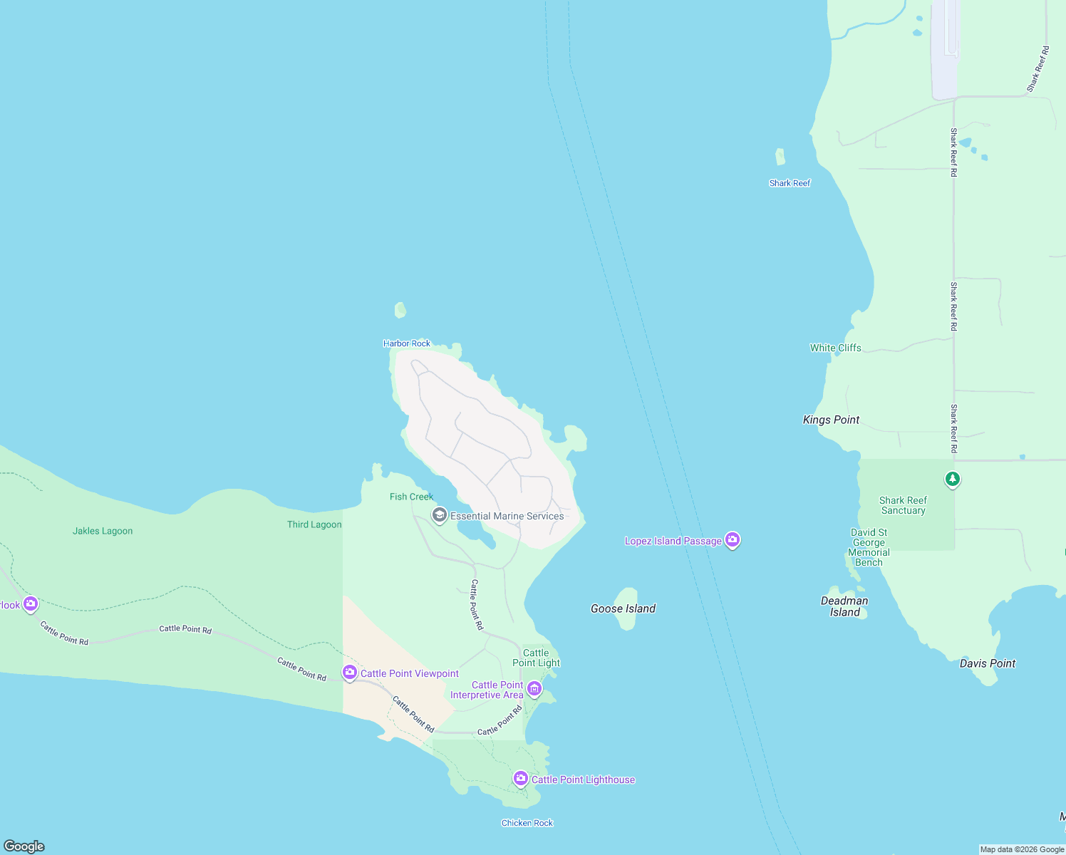 map of restaurants, bars, coffee shops, grocery stores, and more near 218 Vista Way in Friday Harbor