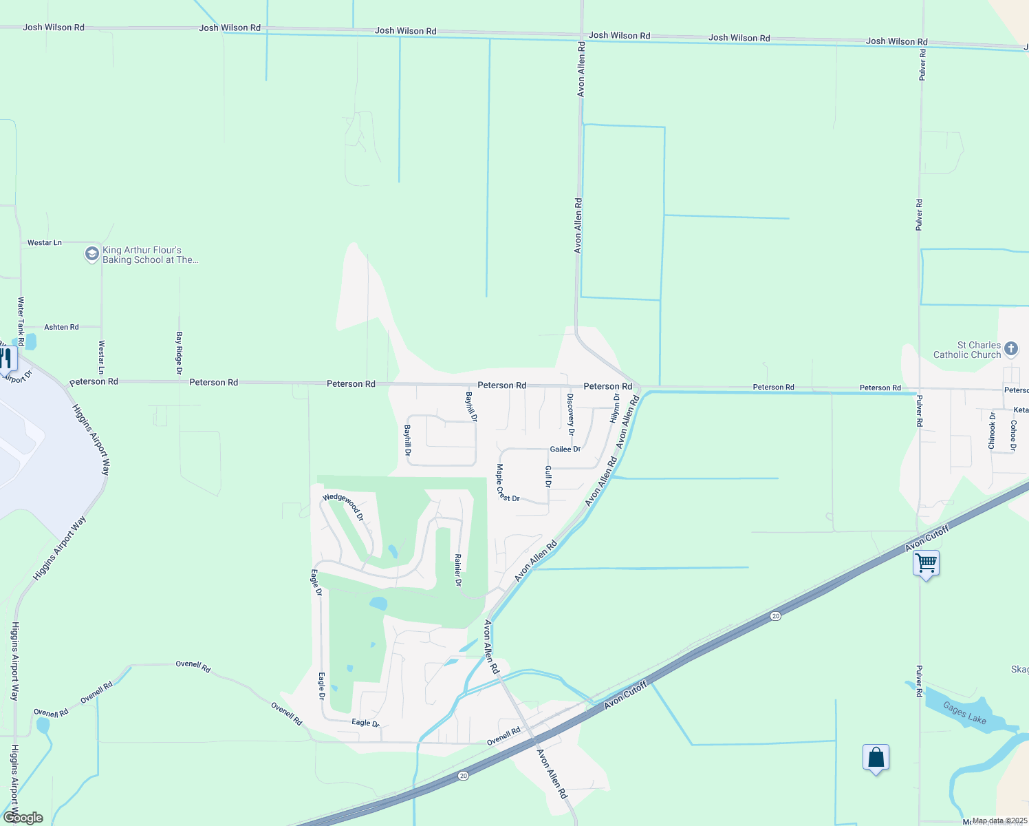 map of restaurants, bars, coffee shops, grocery stores, and more near 12073 Jacqueline Drive in Burlington
