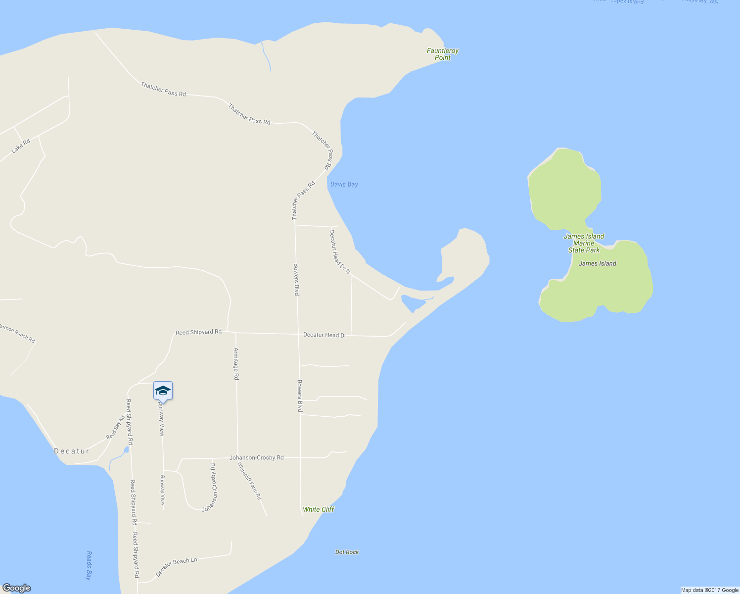map of restaurants, bars, coffee shops, grocery stores, and more near 318 Davis Beach Road in Anacortes