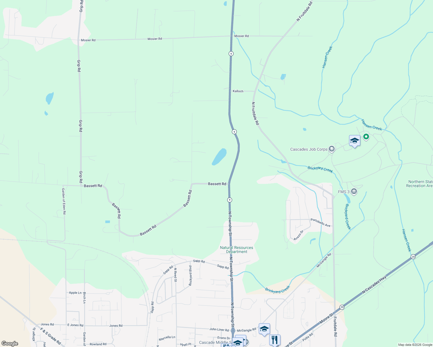 map of restaurants, bars, coffee shops, grocery stores, and more near 7962 Washington 9 in Sedro-Woolley
