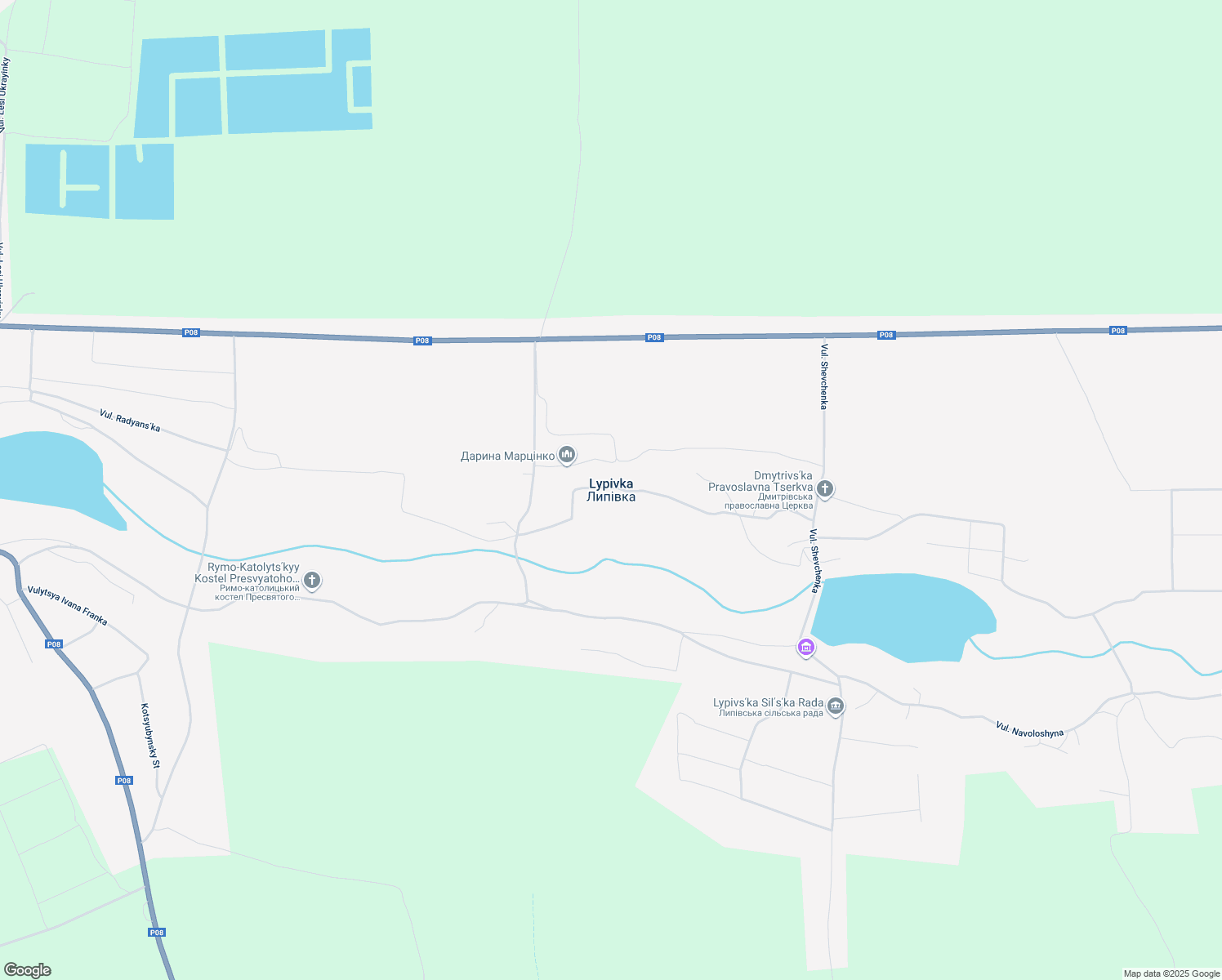 map of restaurants, bars, coffee shops, grocery stores, and more near in Lypivka
