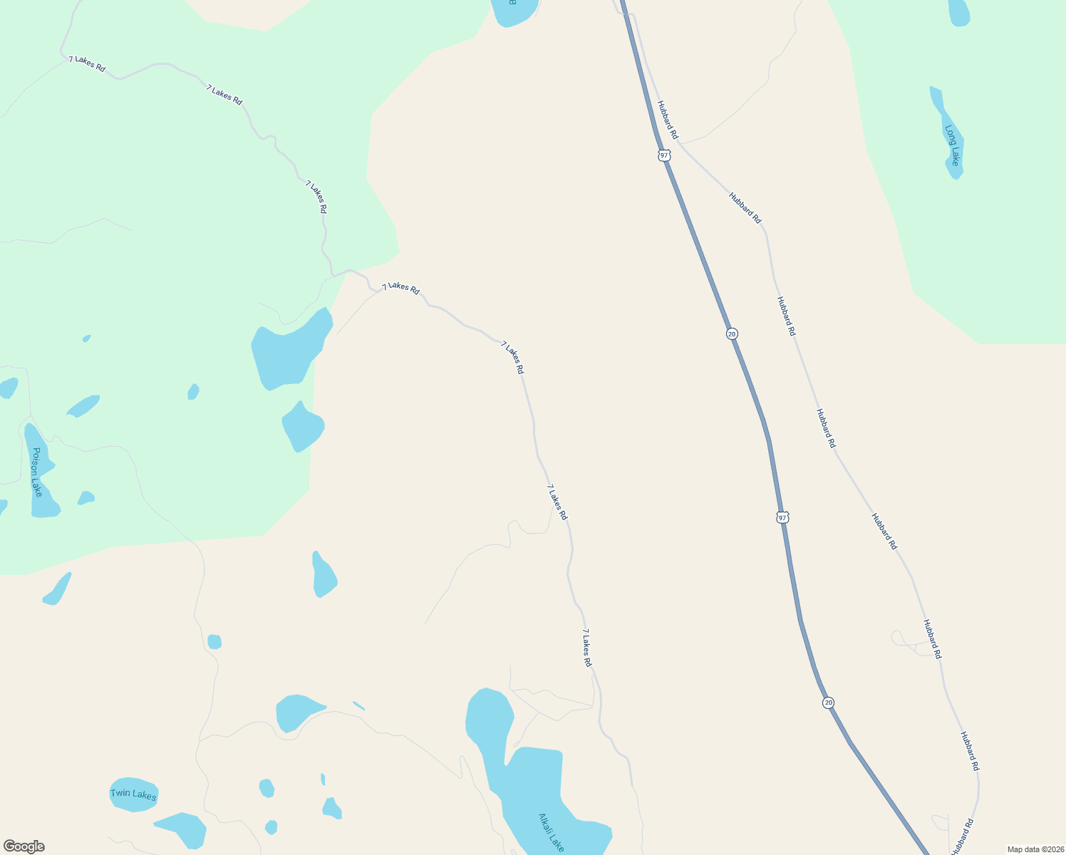 map of restaurants, bars, coffee shops, grocery stores, and more near 337 7 Lakes Road in Riverside