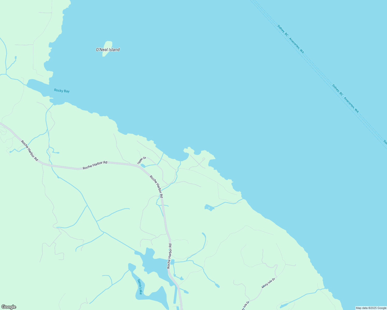 map of restaurants, bars, coffee shops, grocery stores, and more near 48 Calle De La Playa in Friday Harbor