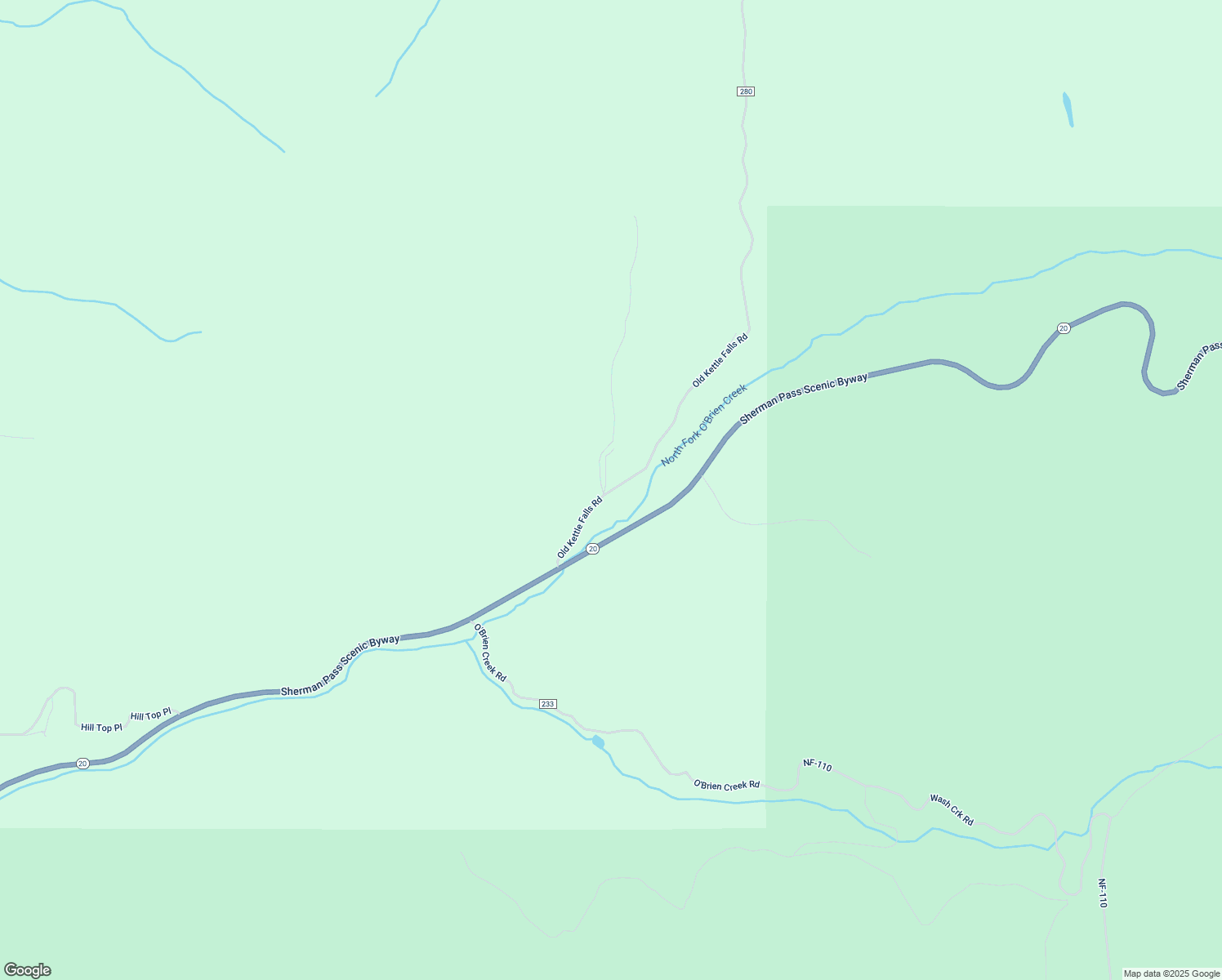 map of restaurants, bars, coffee shops, grocery stores, and more near 814 Old Kettle Falls Road in Republic