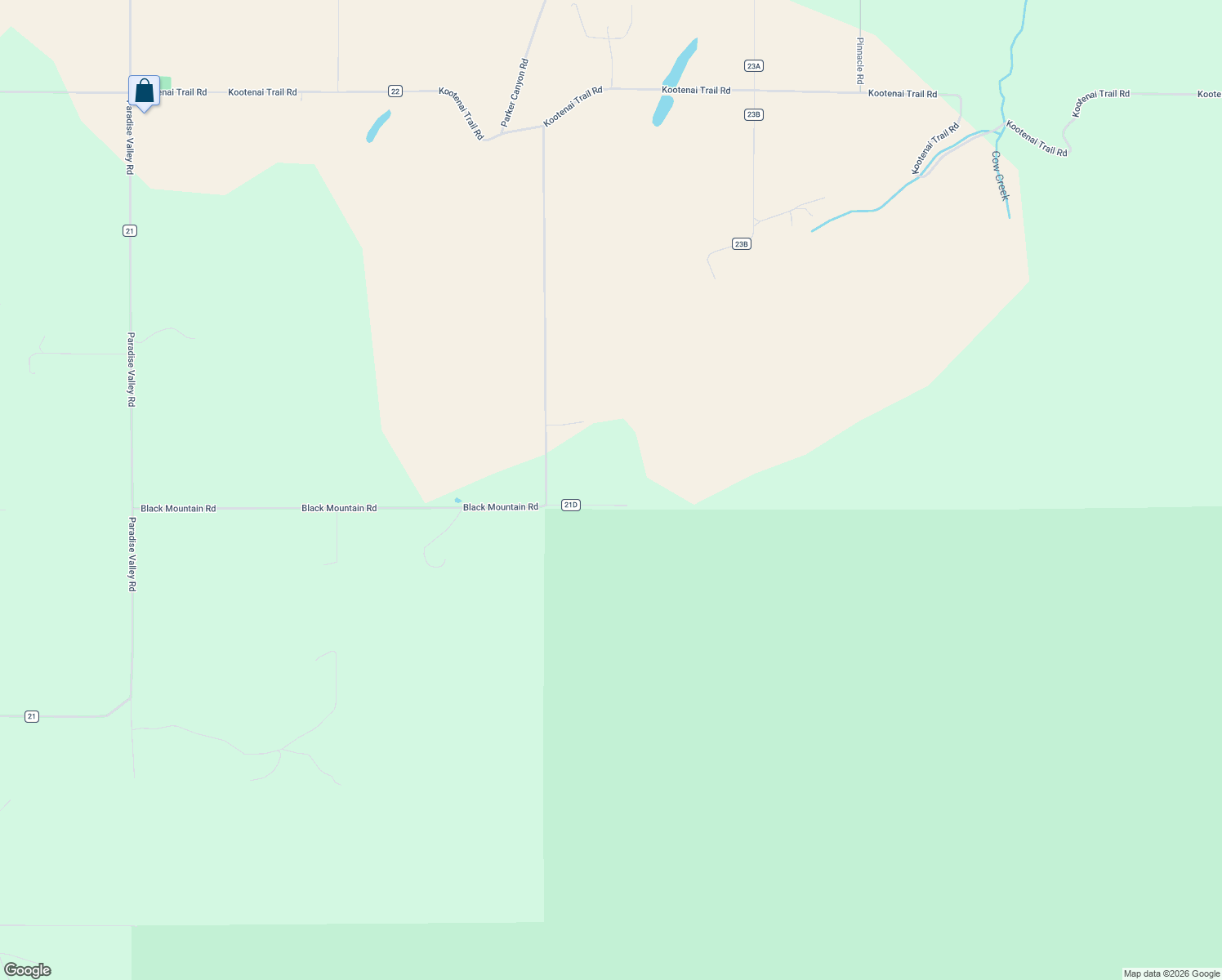 map of restaurants, bars, coffee shops, grocery stores, and more near 189 Reservoir Road in Bonners Ferry