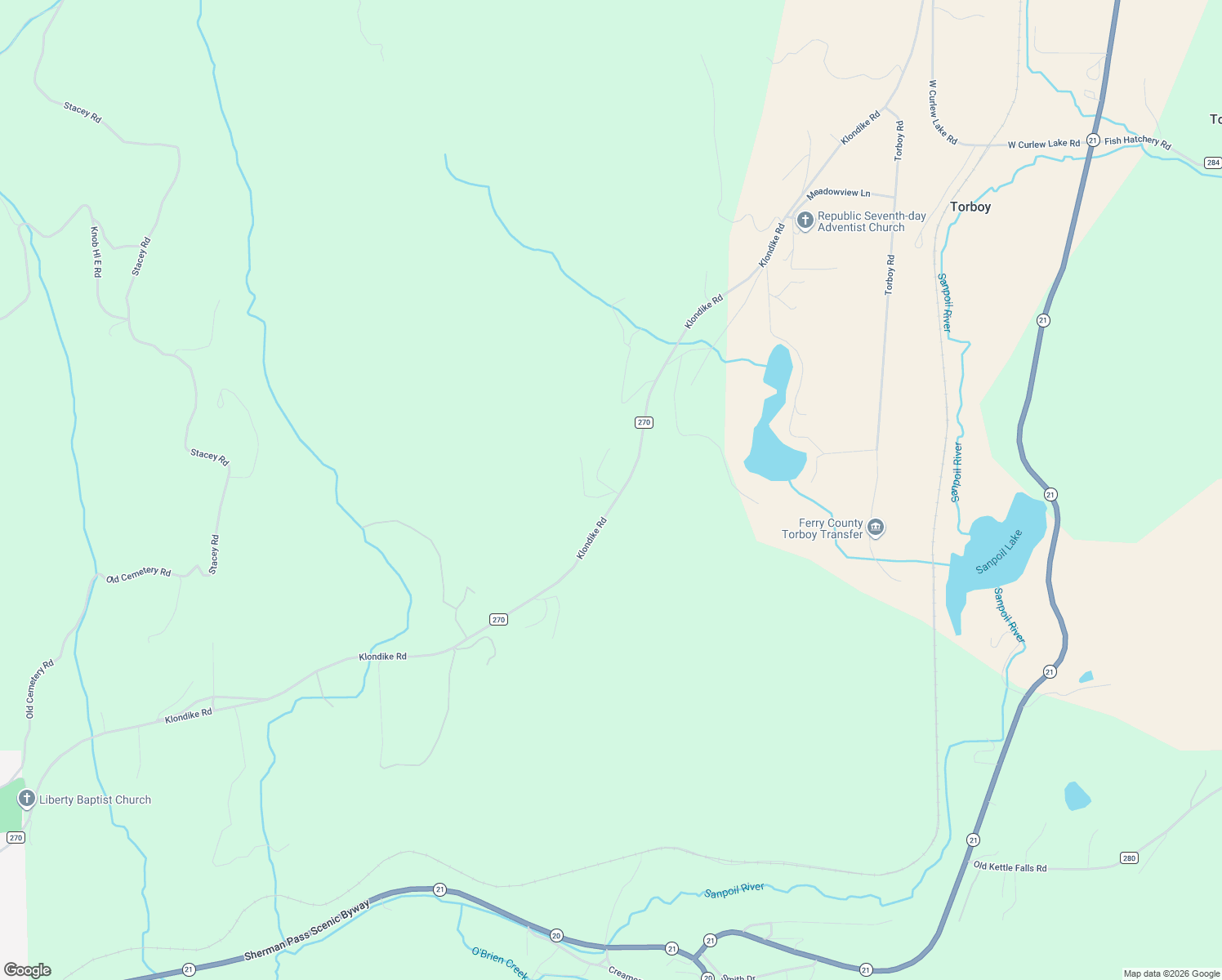 map of restaurants, bars, coffee shops, grocery stores, and more near 284-306 County Highway 270 in Republic