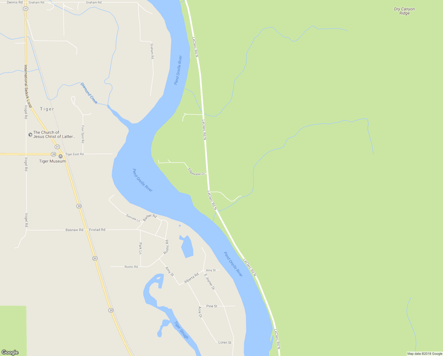 map of restaurants, bars, coffee shops, grocery stores, and more near 28932 LeClerc Road North in Ione