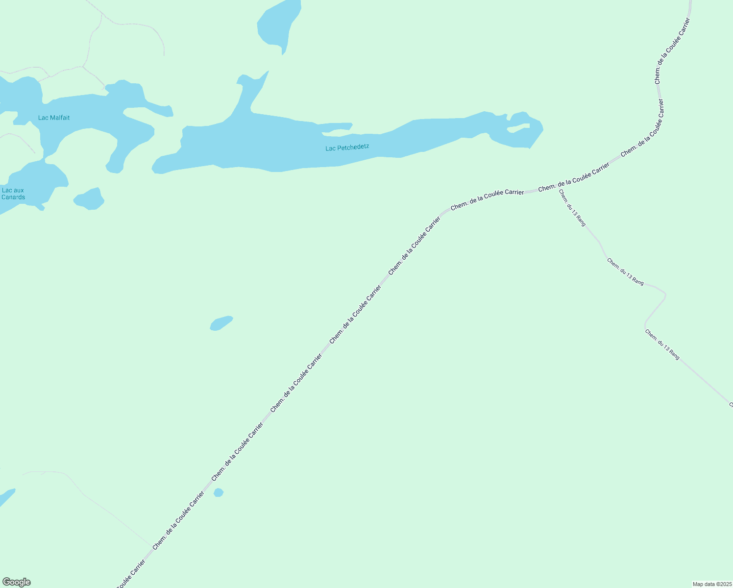 map of restaurants, bars, coffee shops, grocery stores, and more near Chemin de la Coulée Carrier in Bas-Saint-Laurent