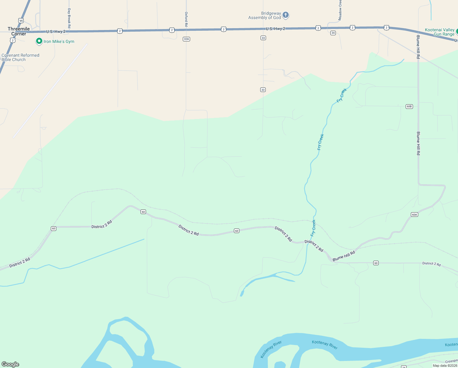 map of restaurants, bars, coffee shops, grocery stores, and more near 684 Chute Canyon Way in Bonners Ferry