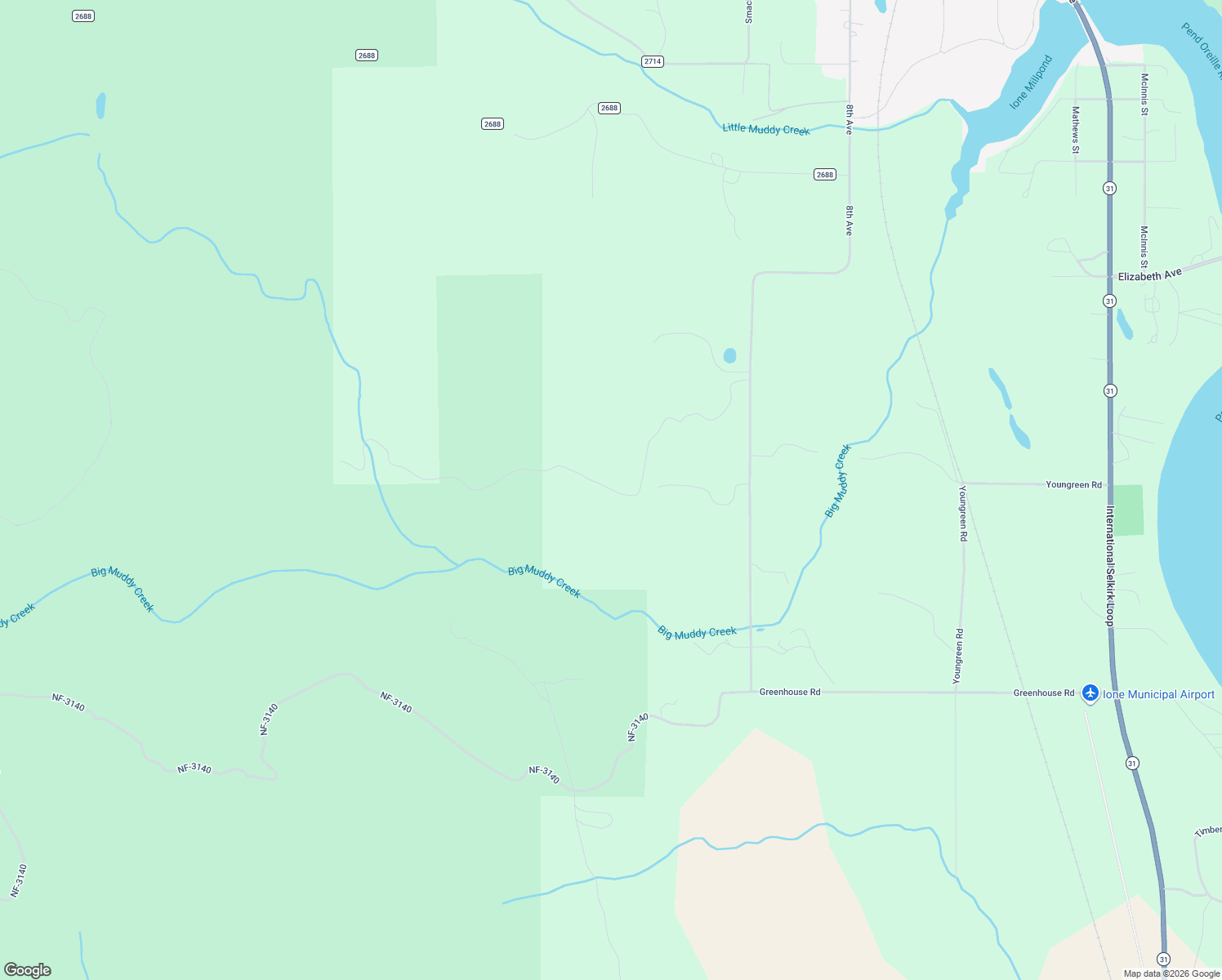 map of restaurants, bars, coffee shops, grocery stores, and more near 302 Schlegel Ranch Road in Ione
