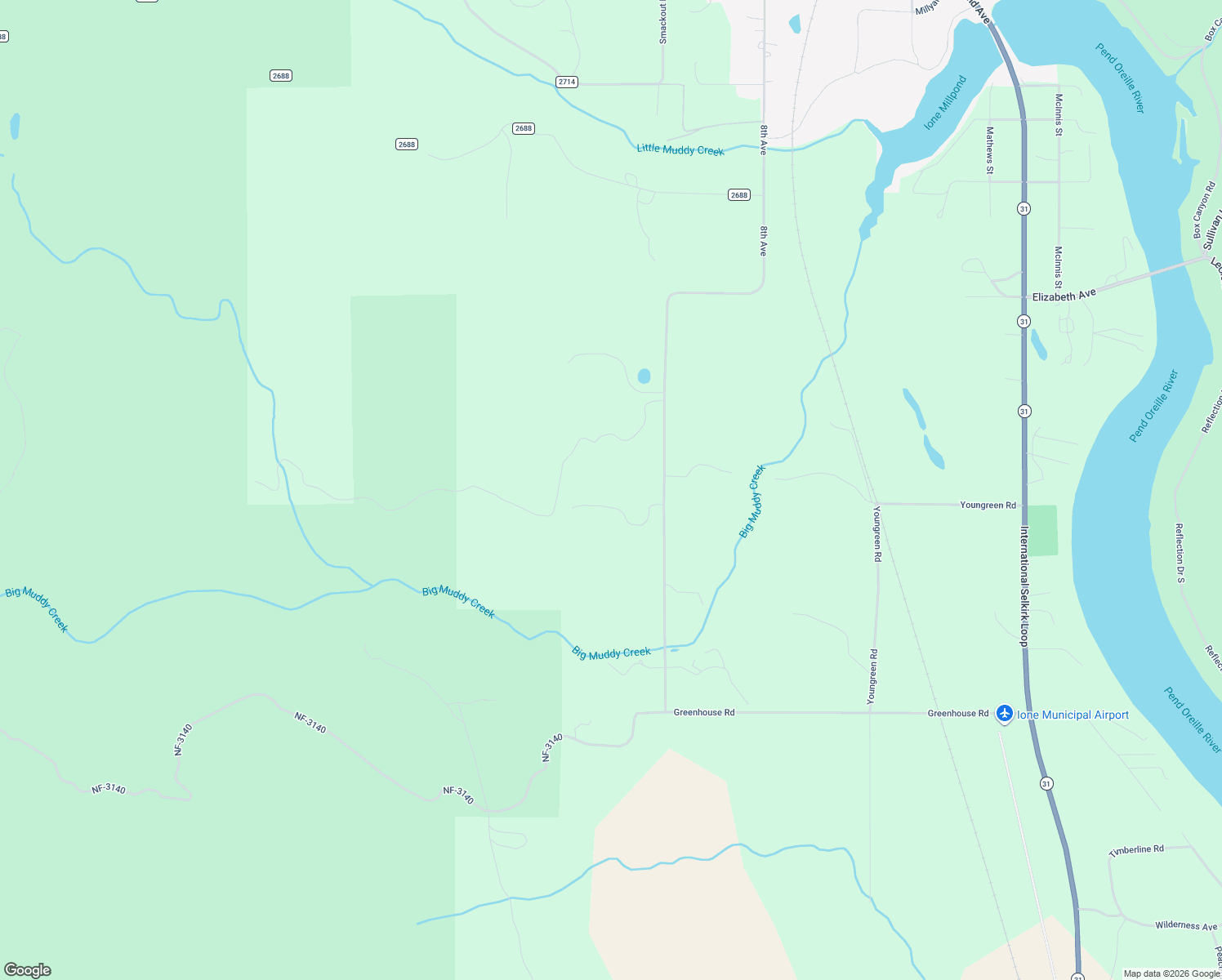 map of restaurants, bars, coffee shops, grocery stores, and more near 1451 Greenhouse Road in Ione