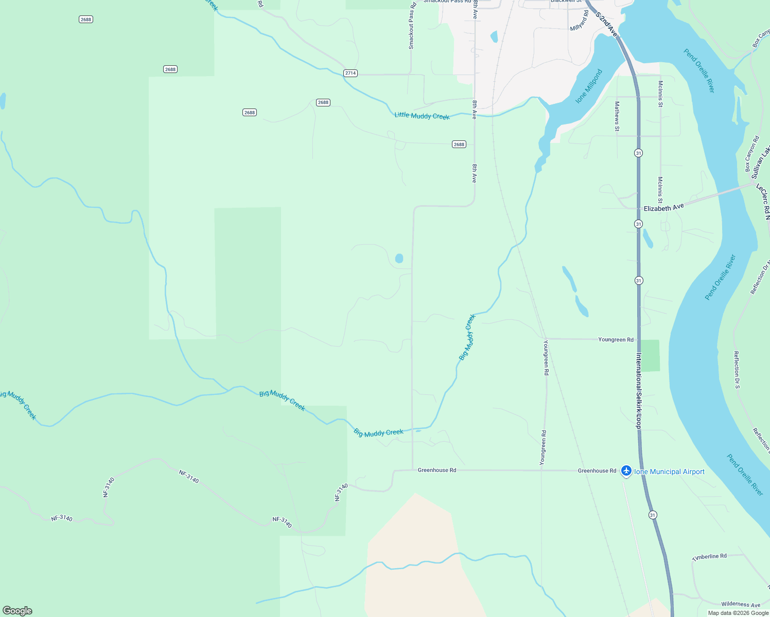 map of restaurants, bars, coffee shops, grocery stores, and more near 1451 Greenhouse Road in Ione