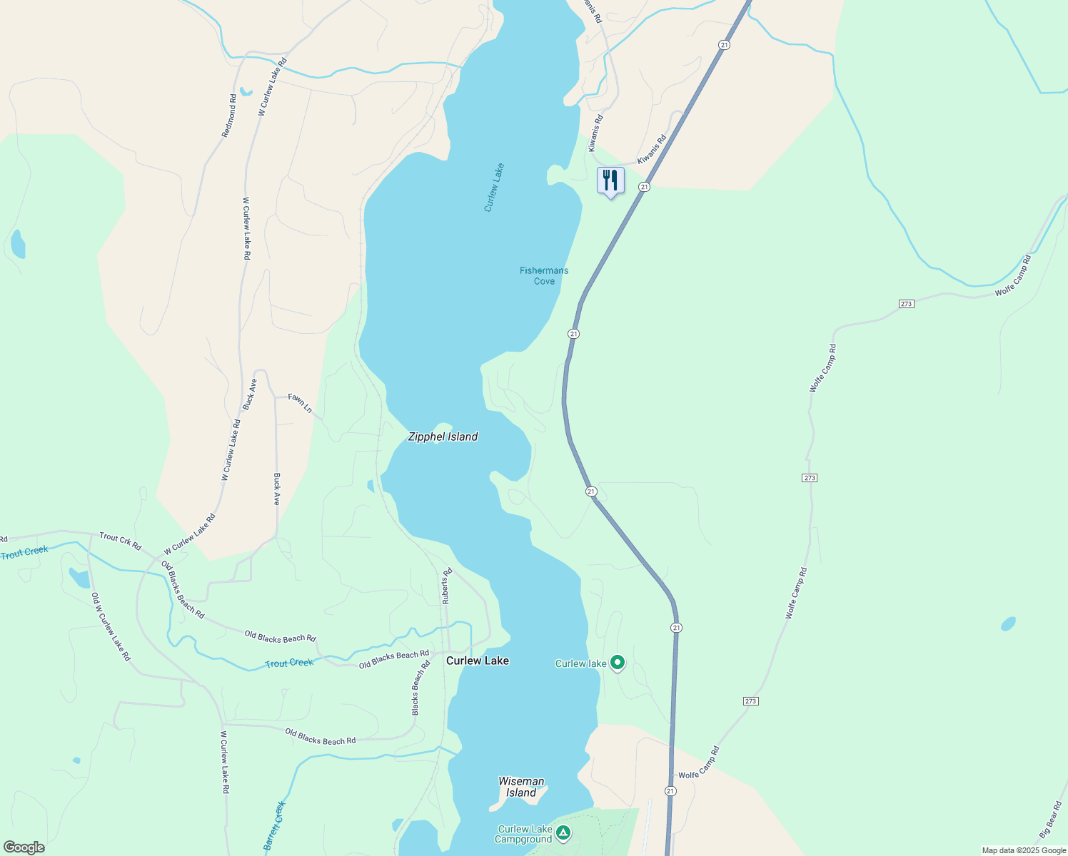 map of restaurants, bars, coffee shops, grocery stores, and more near Wayland Cove Road in Republic