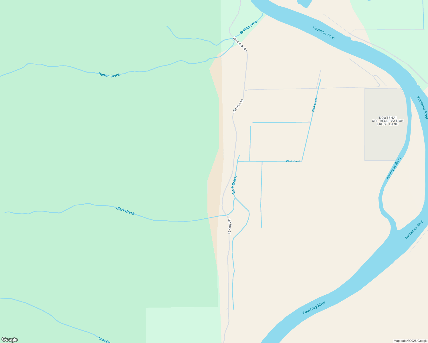 map of restaurants, bars, coffee shops, grocery stores, and more near 4456 West Side Road in Bonners Ferry