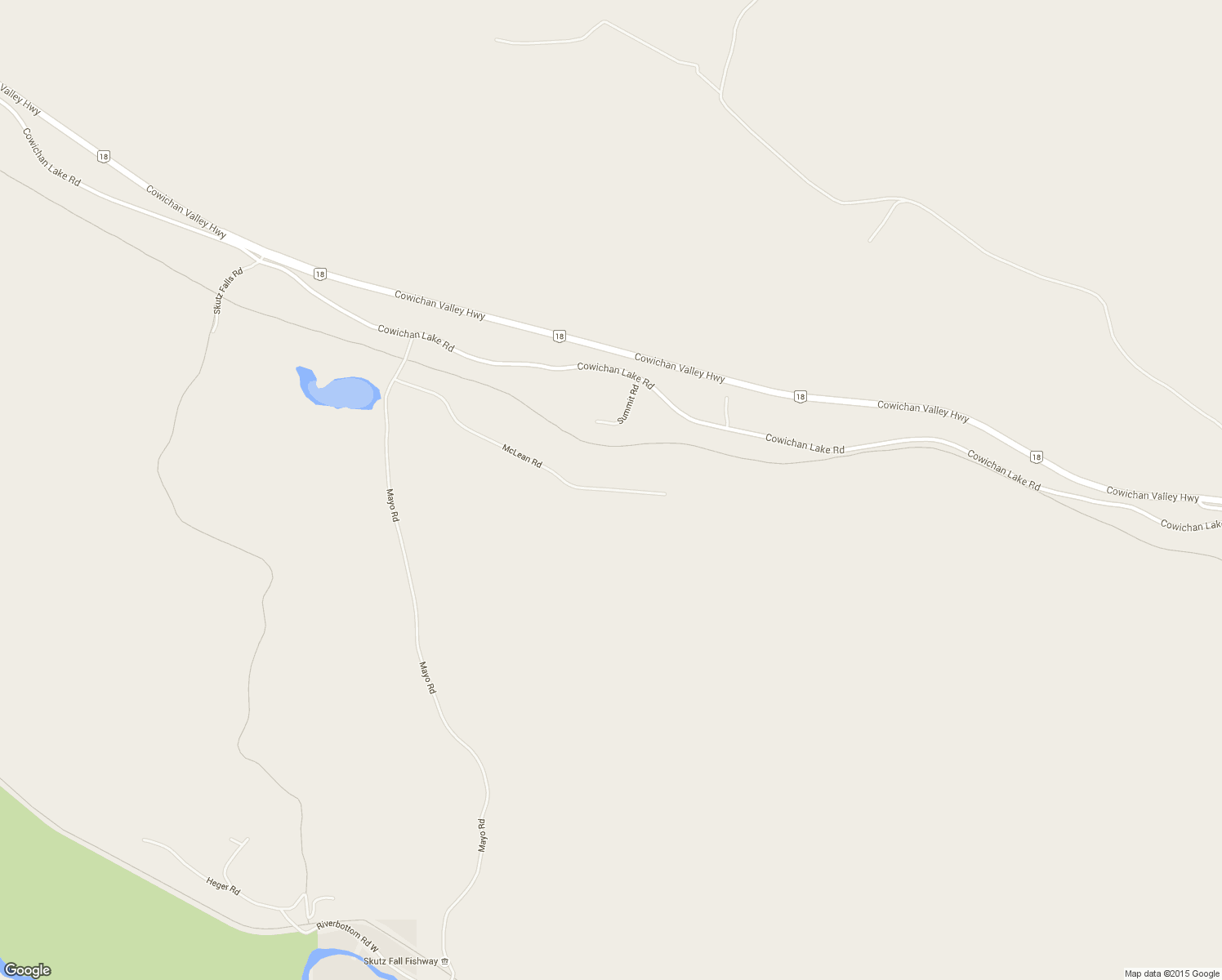 map of restaurants, bars, coffee shops, grocery stores, and more near 6560 McLean Road in Lake Cowichan