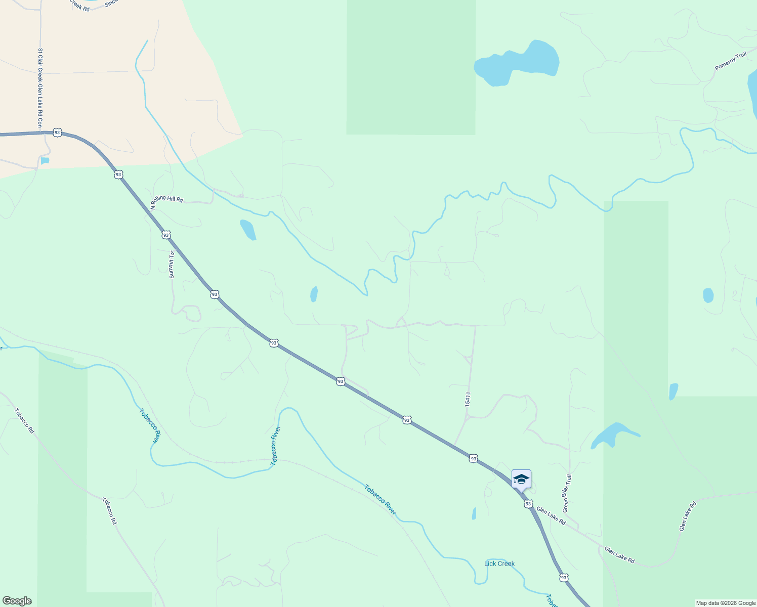 map of restaurants, bars, coffee shops, grocery stores, and more near 605 South Rolling Hills Road in Eureka