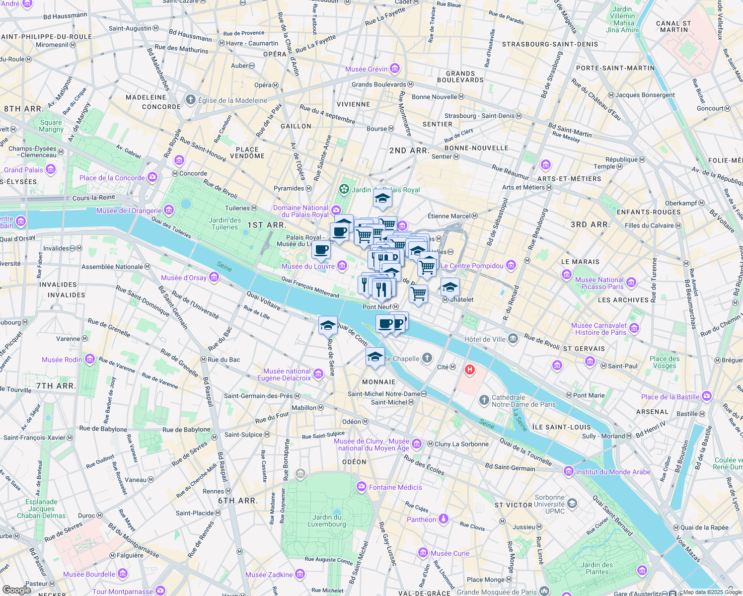 2 Rue de l'Amiral de Coligny, Paris IDF - Walk Score
