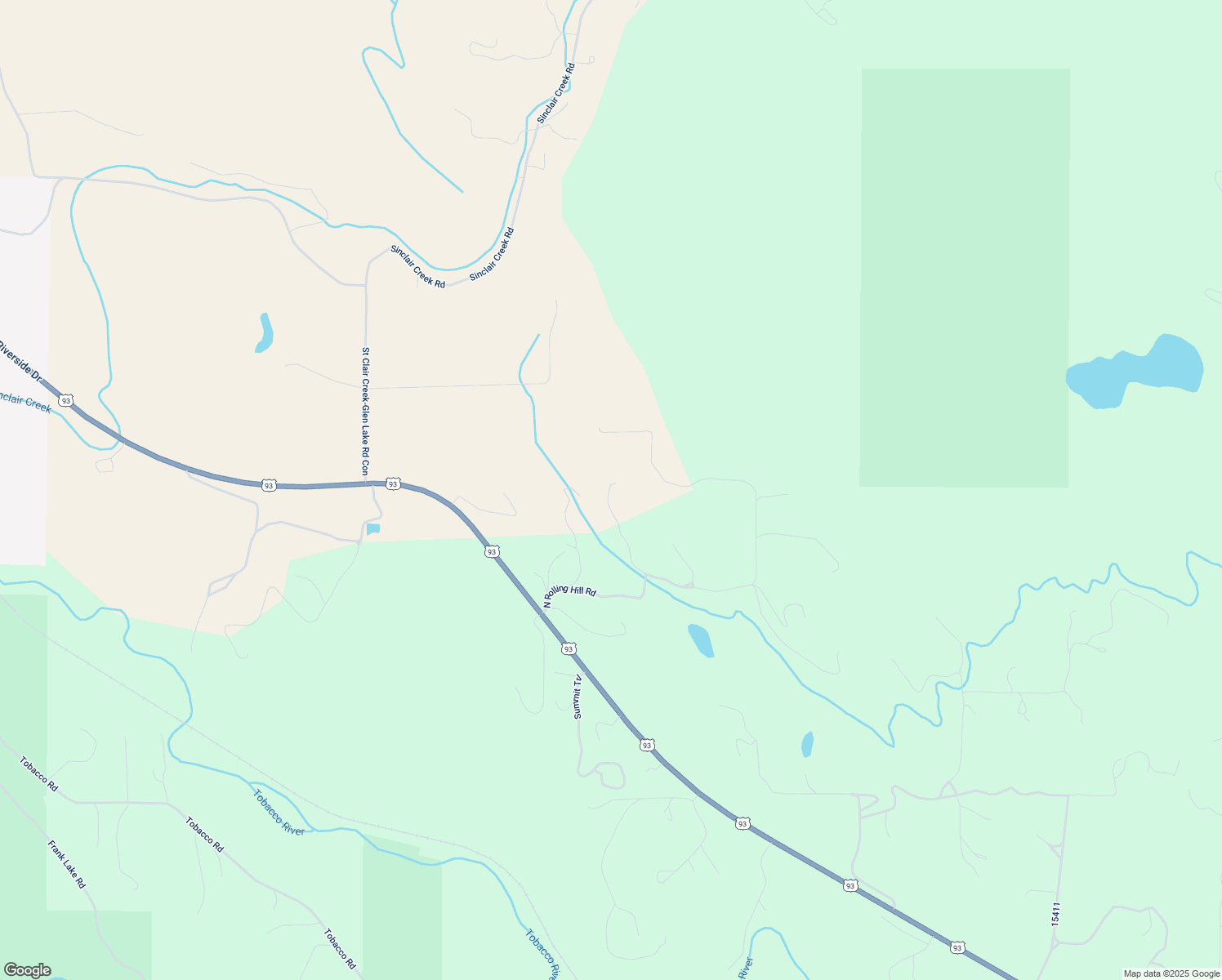 map of restaurants, bars, coffee shops, grocery stores, and more near 345 Rolling Hills Road in Eureka