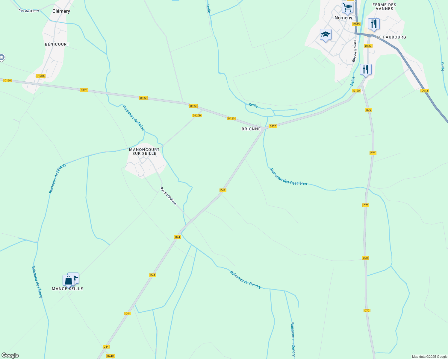 map of restaurants, bars, coffee shops, grocery stores, and more near in 