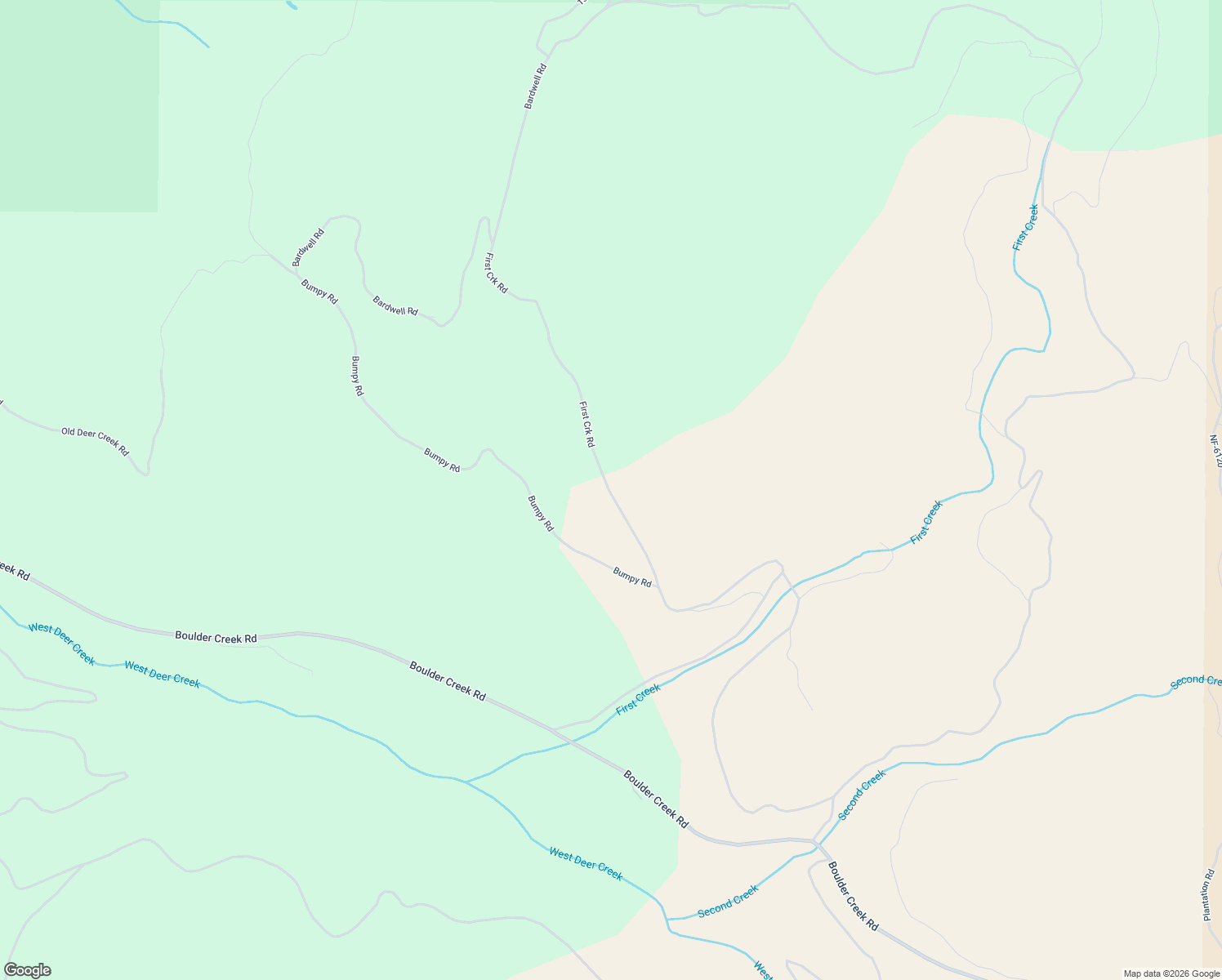 map of restaurants, bars, coffee shops, grocery stores, and more near 1st Creek Rd in CURLEW