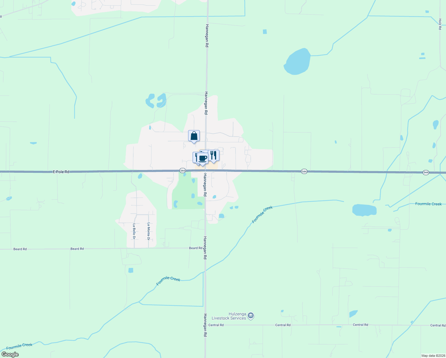 map of restaurants, bars, coffee shops, grocery stores, and more near 6879 Raspberry Dr in Everson