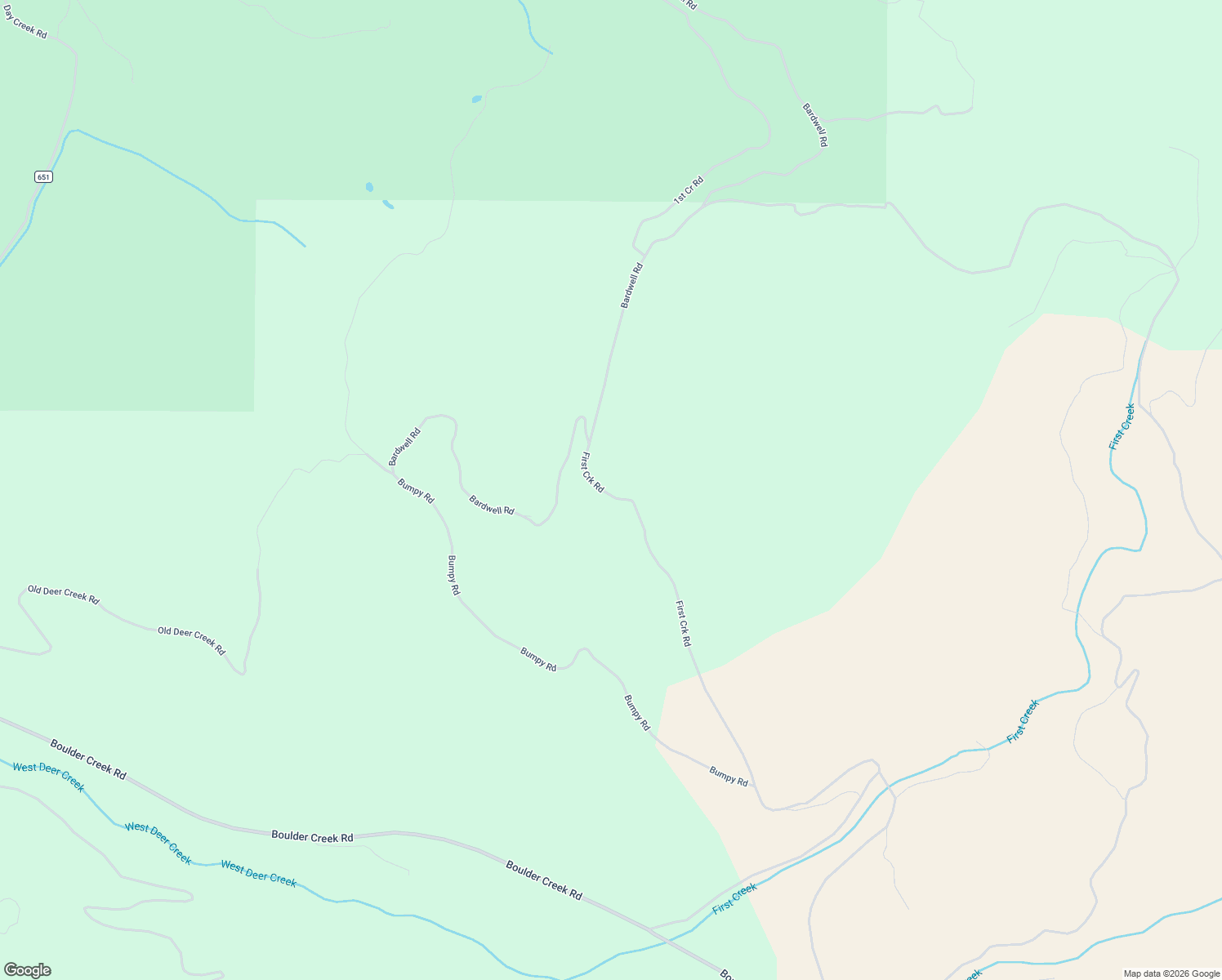 map of restaurants, bars, coffee shops, grocery stores, and more near 1st Creek Road in Curlew