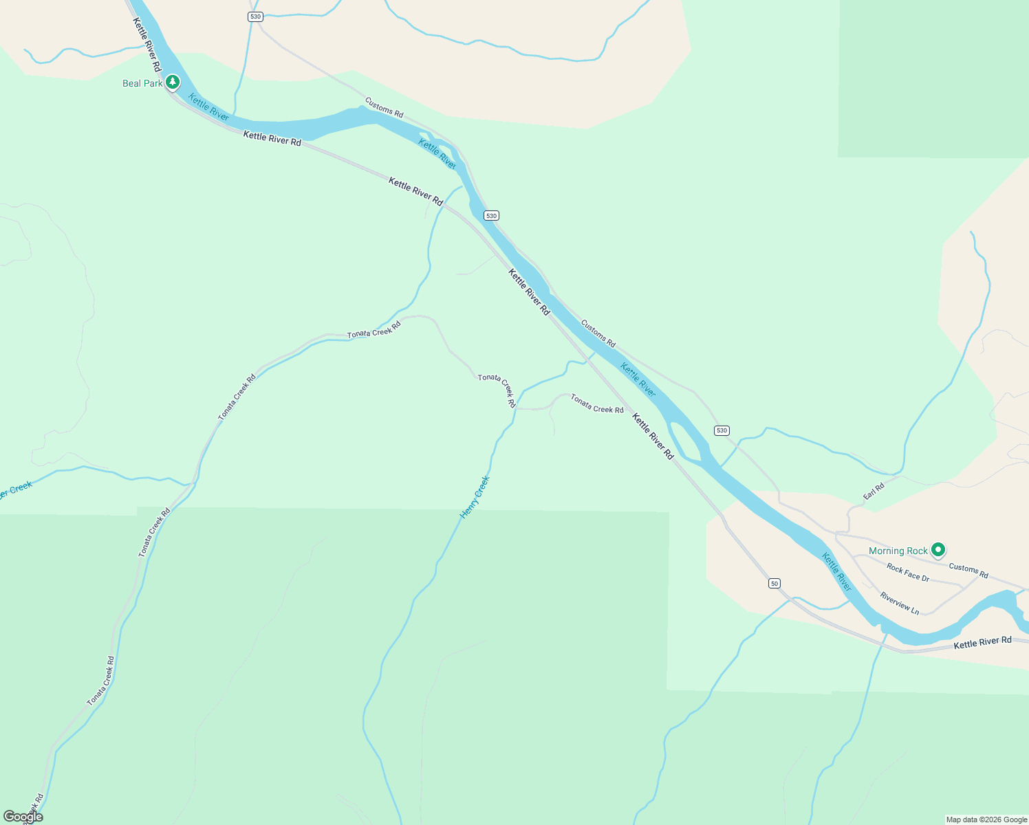 map of restaurants, bars, coffee shops, grocery stores, and more near 21 Tonata Creek Road in Curlew