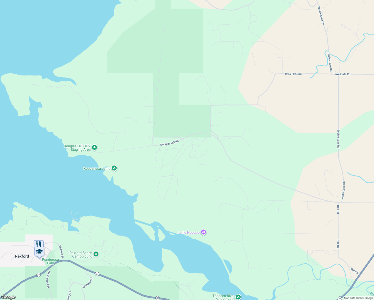 map of restaurants, bars, coffee shops, grocery stores, and more near in Rexford