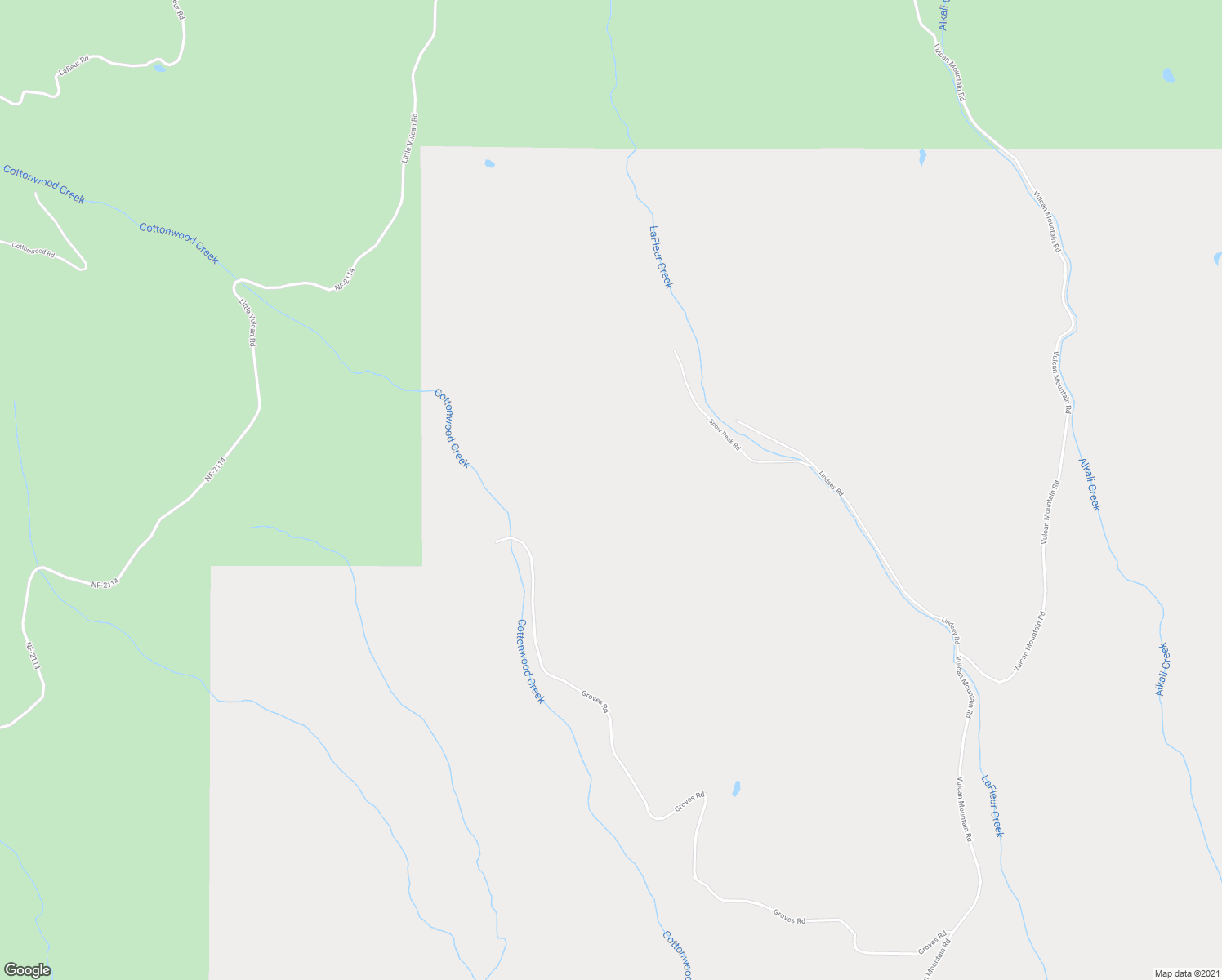 map of restaurants, bars, coffee shops, grocery stores, and more near Groves Road in Ferry County