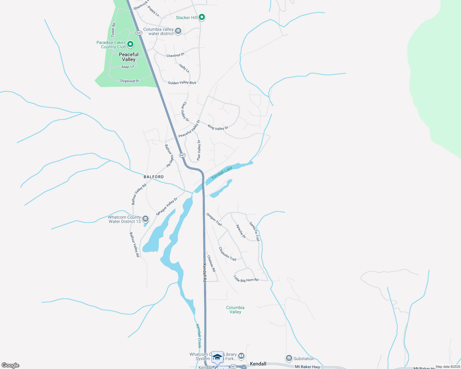 map of restaurants, bars, coffee shops, grocery stores, and more near 6380 Isenhart Lane in Maple Falls