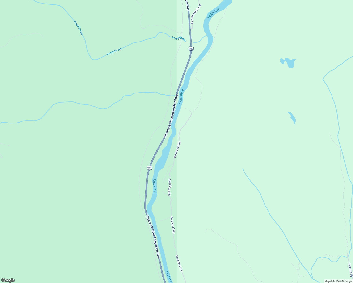 map of restaurants, bars, coffee shops, grocery stores, and more near 3733 Sand Creek Road in Kettle Falls