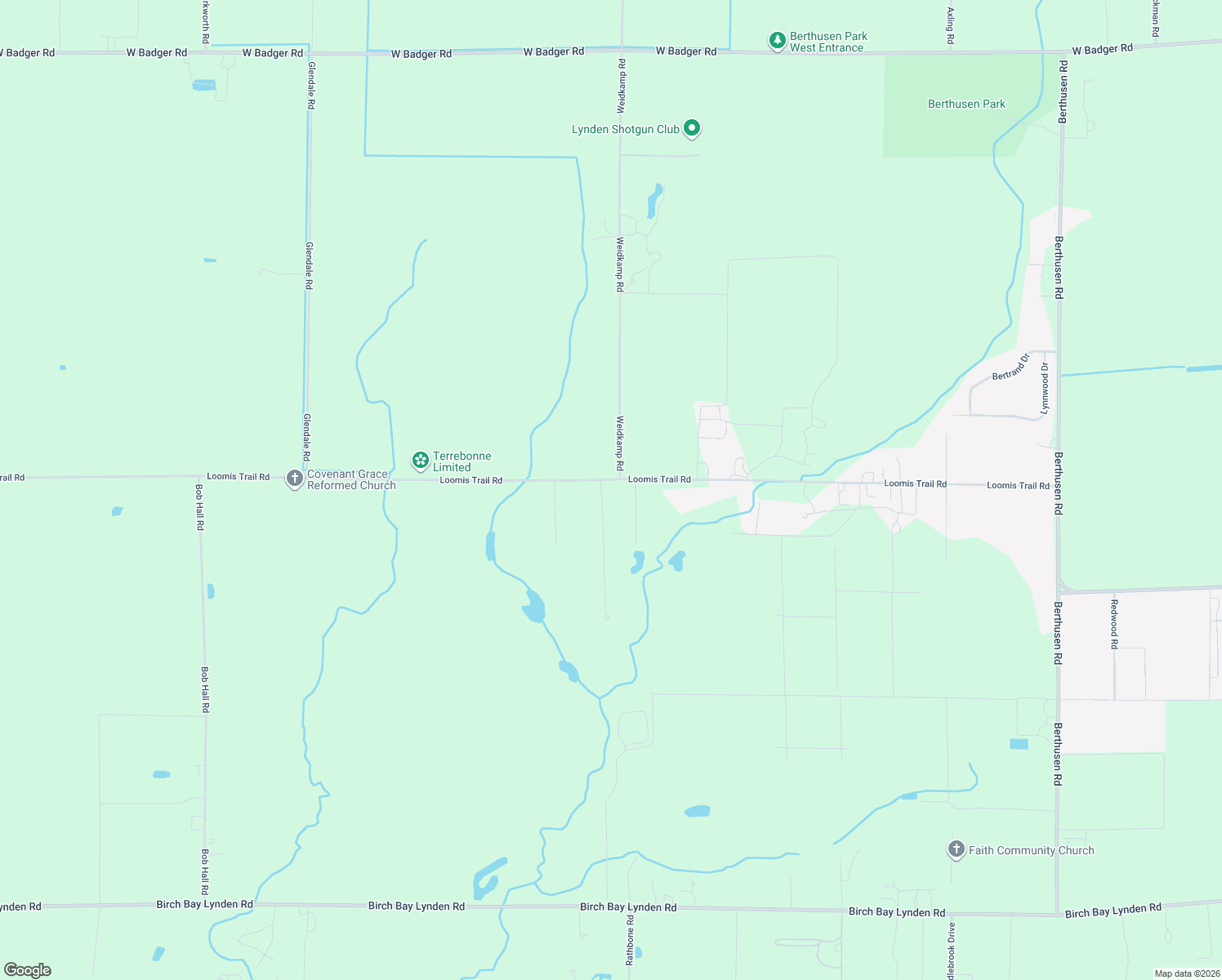 map of restaurants, bars, coffee shops, grocery stores, and more near 909 Loomis Trail Road in Lynden