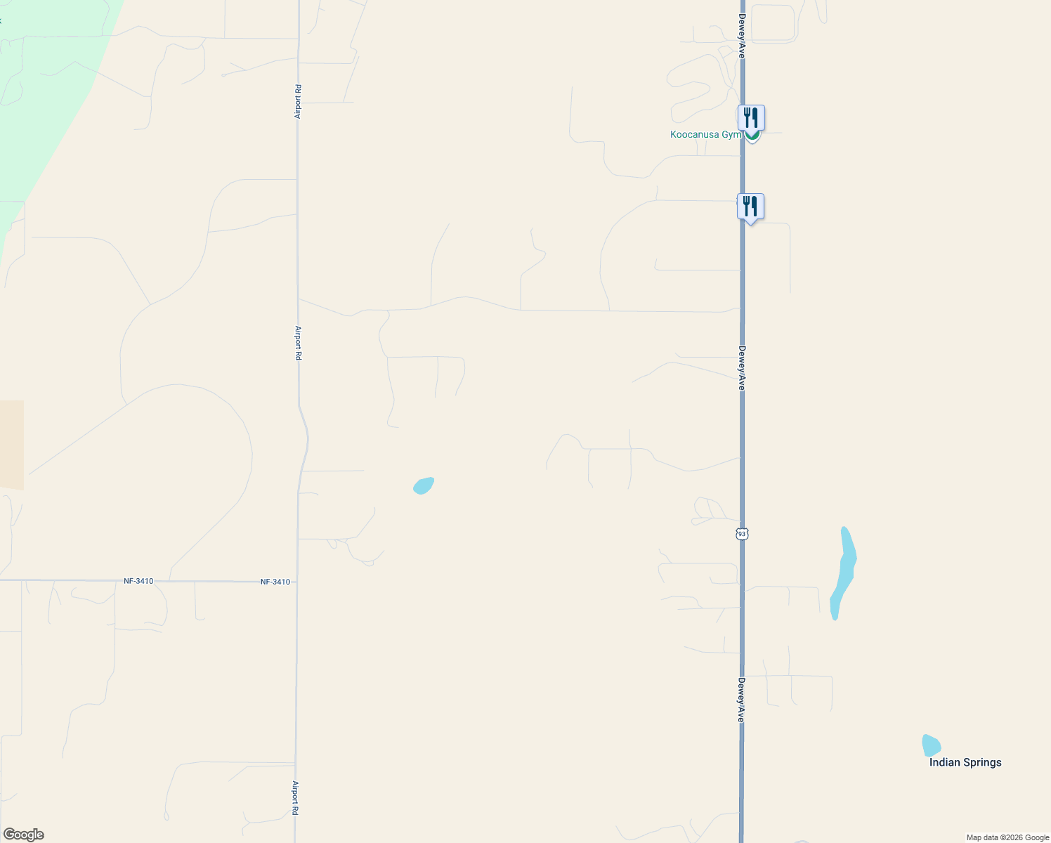 map of restaurants, bars, coffee shops, grocery stores, and more near in Indian Springs