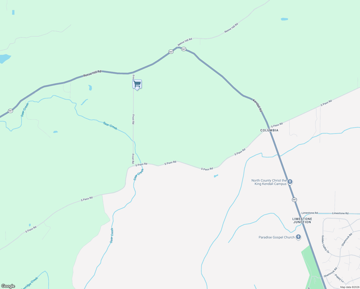 map of restaurants, bars, coffee shops, grocery stores, and more near 5614 South Pass Road in Sumas