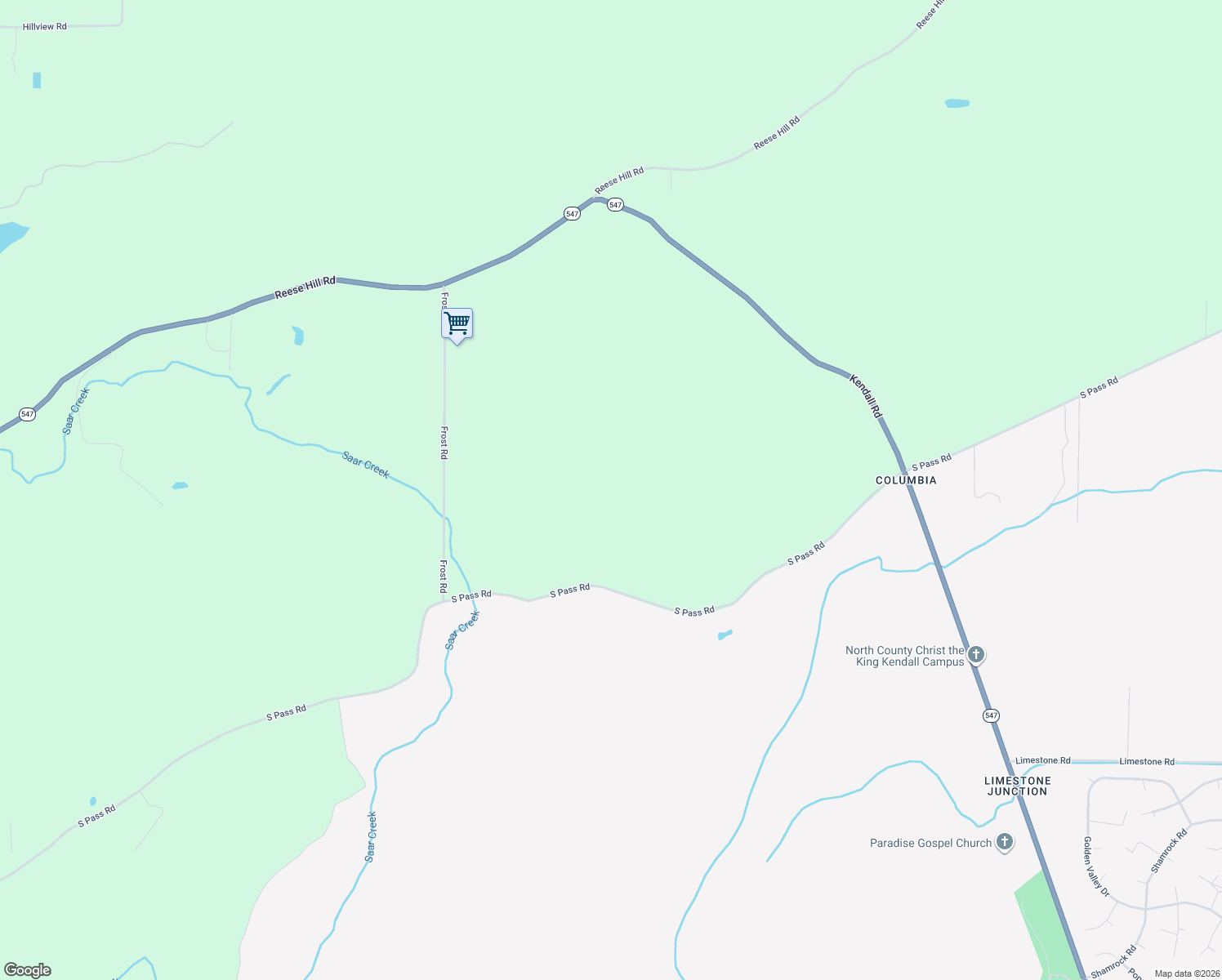map of restaurants, bars, coffee shops, grocery stores, and more near 5614 South Pass Road in Sumas
