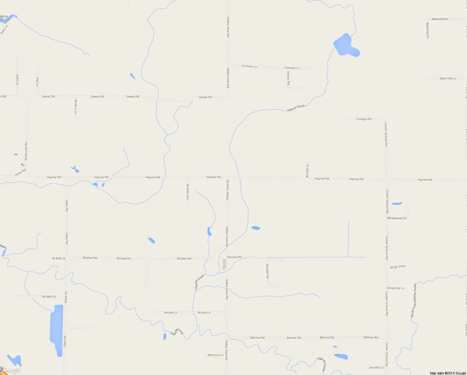 map of restaurants, bars, coffee shops, grocery stores, and more near 3269 Haynie Road in Custer