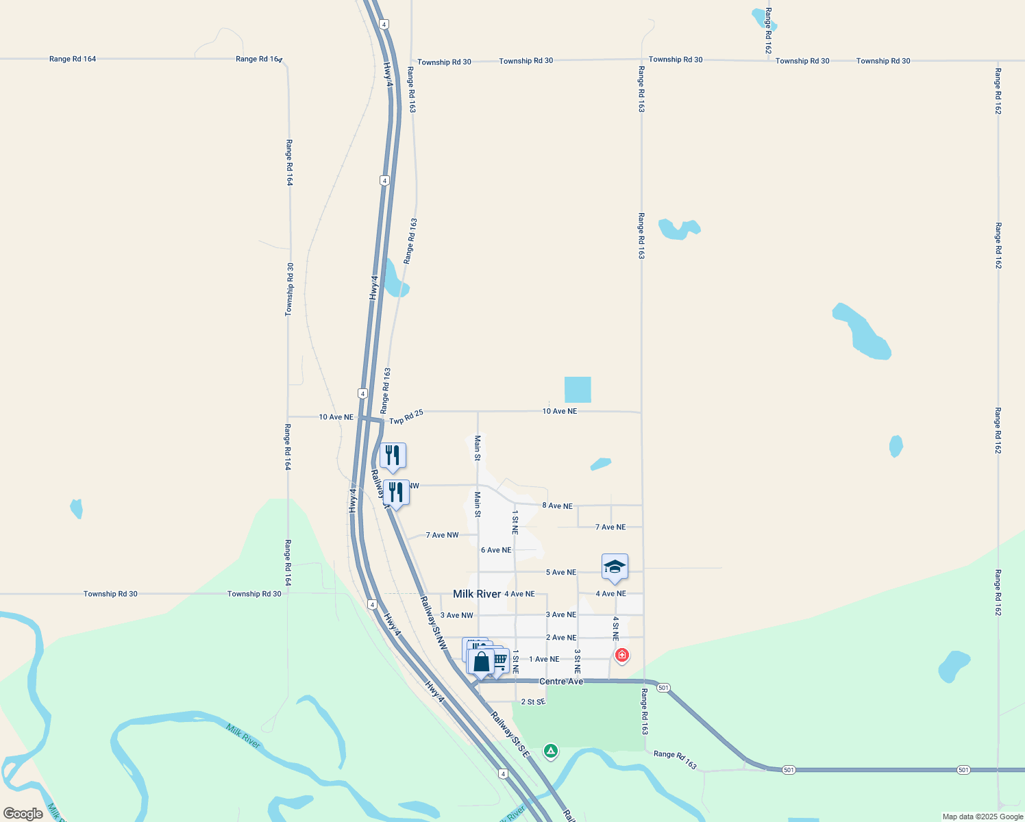 921 Main Street Northwest, Milk River AB Walk Score