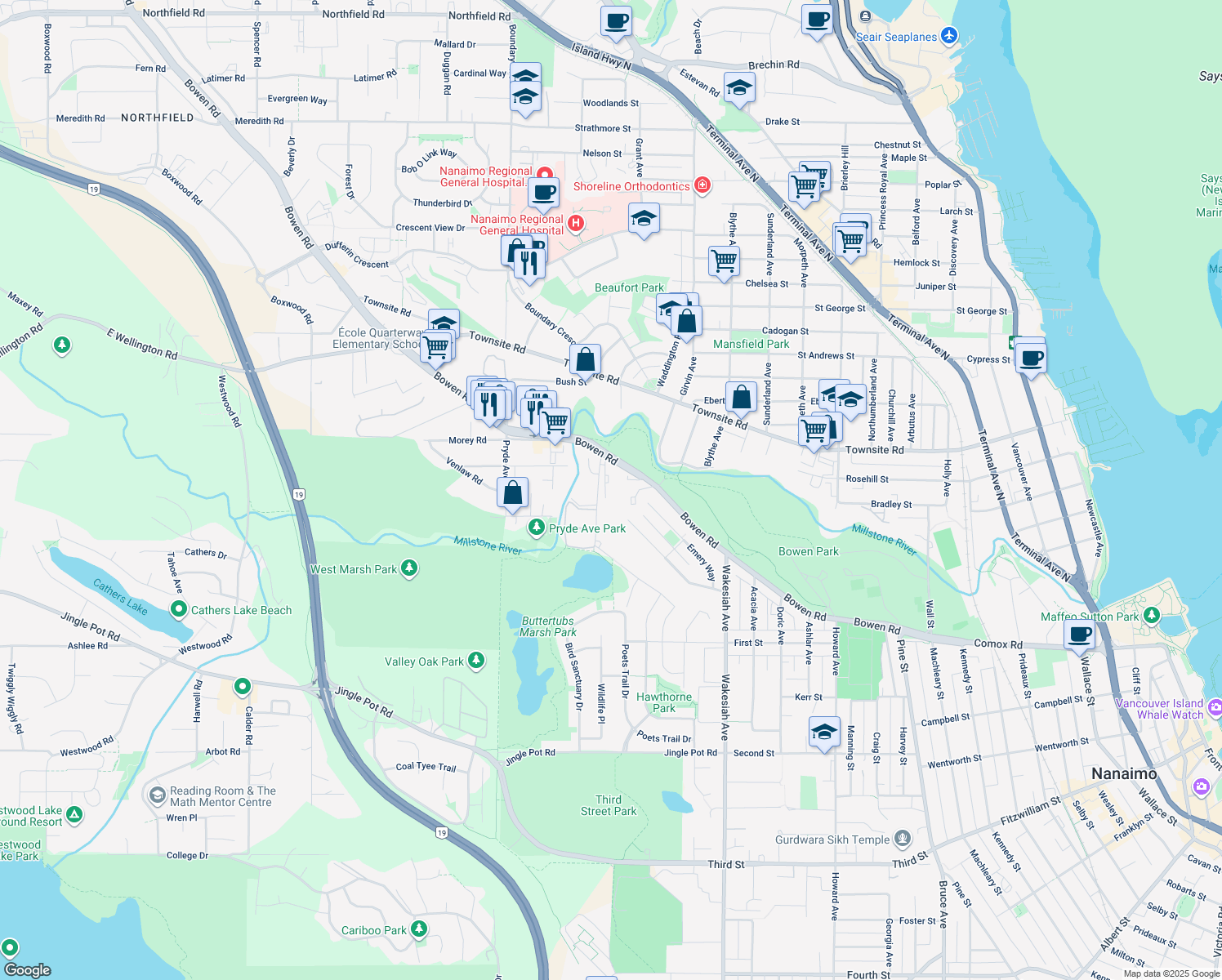 Bowen Road, Nanaimo BC Walk Score