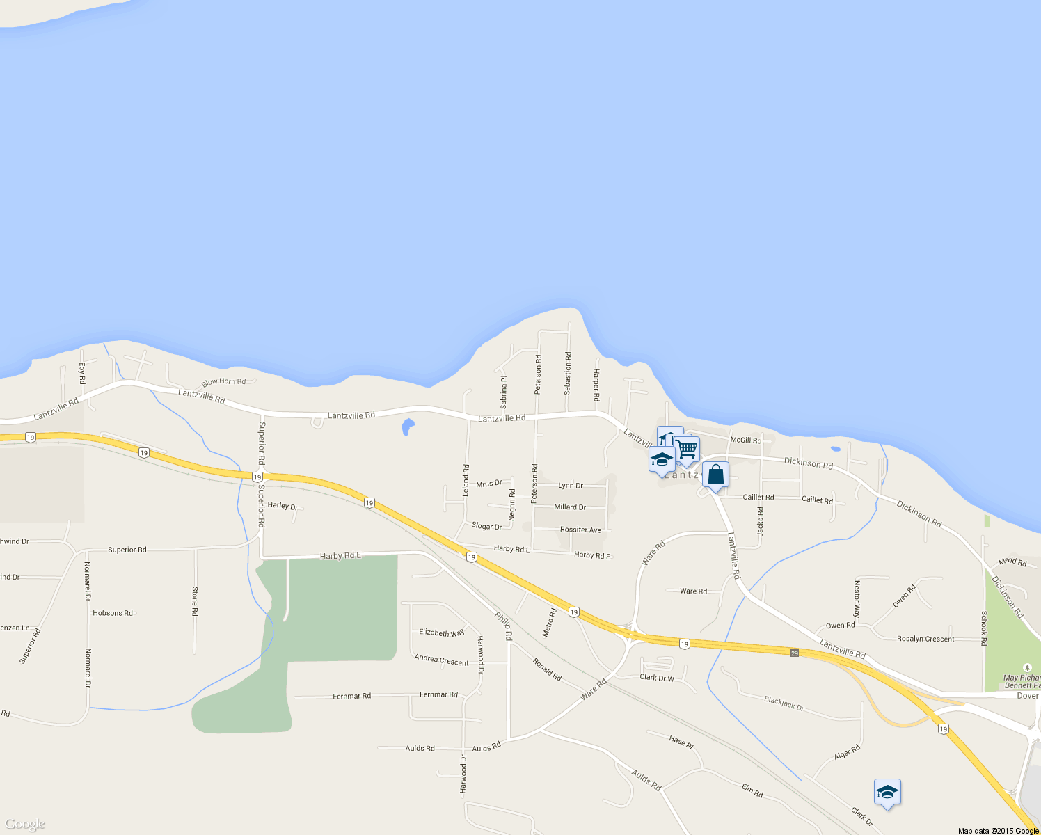 map of restaurants, bars, coffee shops, grocery stores, and more near 7387 Lantzville Road in Lantzville