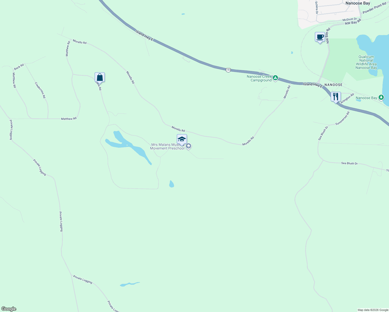 map of restaurants, bars, coffee shops, grocery stores, and more near 2005-2057 Rena Road in Nanoose Bay