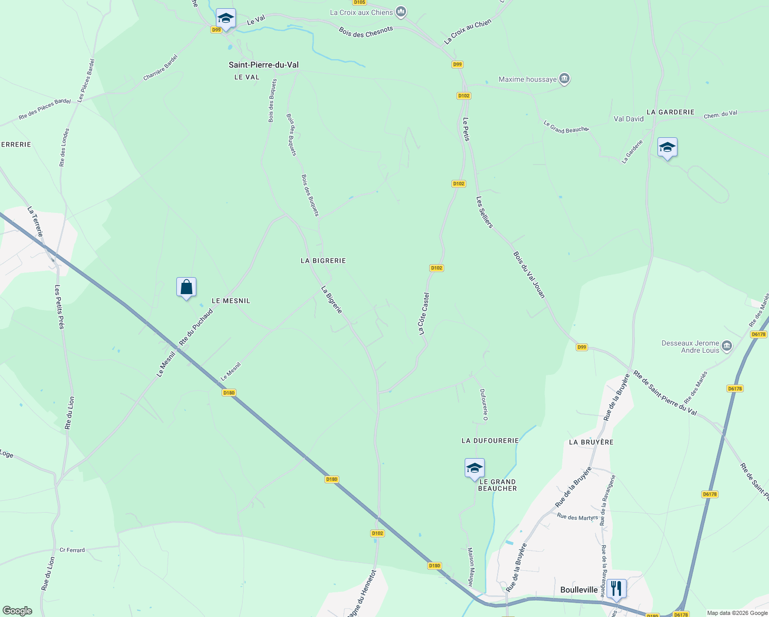 map of restaurants, bars, coffee shops, grocery stores, and more near in Le Torpt