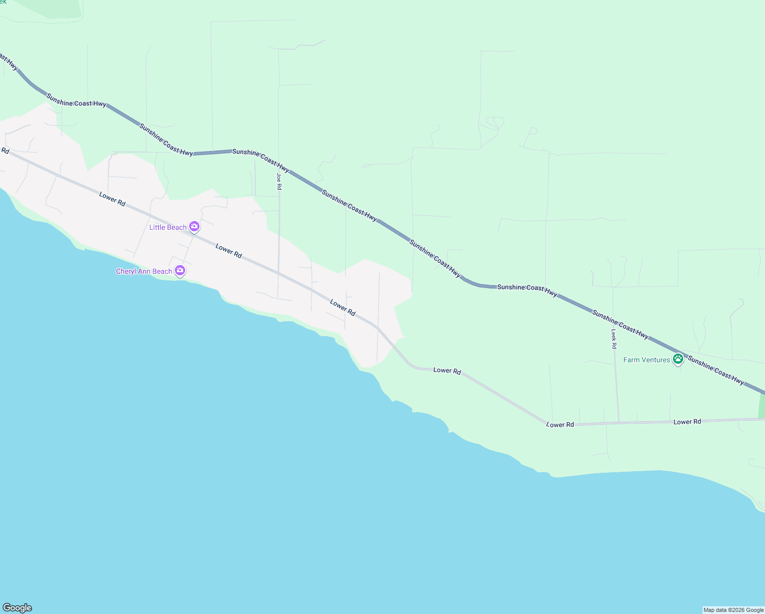 map of restaurants, bars, coffee shops, grocery stores, and more near 818 Geddes Road in Roberts Creek