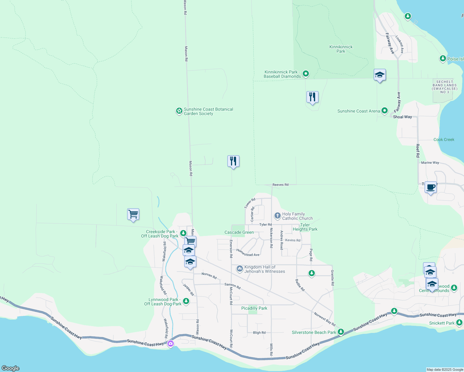 Reeves Road, Sechelt BC Walk Score