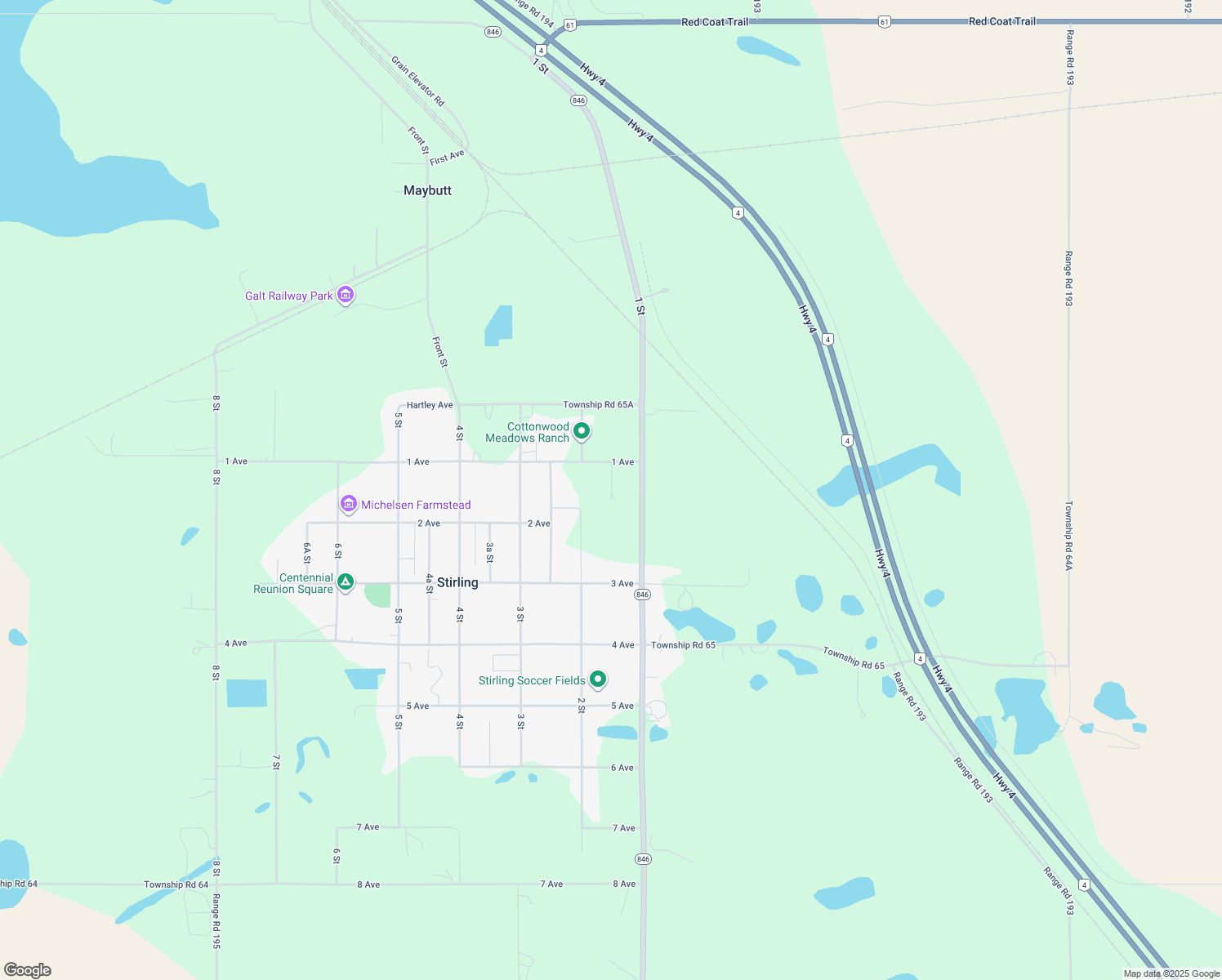 map of restaurants, bars, coffee shops, grocery stores, and more near 138 1 Avenue in Stirling