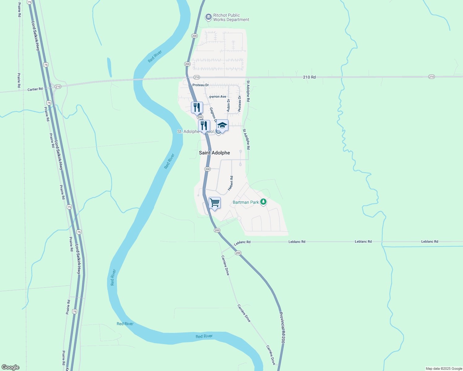 295 Hebert Road, Saint Adolphe MB Walk Score