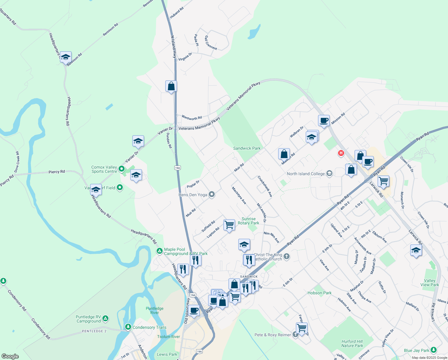 2836 Muir Road, Courtenay BC Walk Score