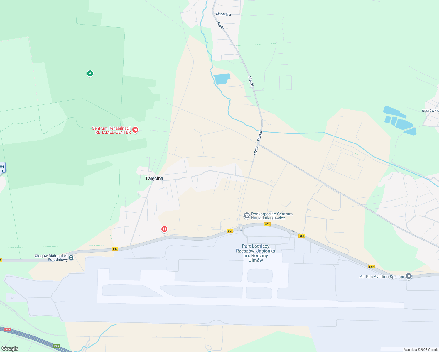 map of restaurants, bars, coffee shops, grocery stores, and more near in Tajęcina