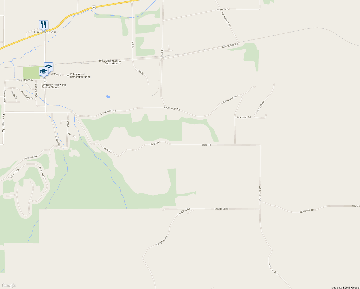 map of restaurants, bars, coffee shops, grocery stores, and more near 5570 Reid Road in North Okanagan