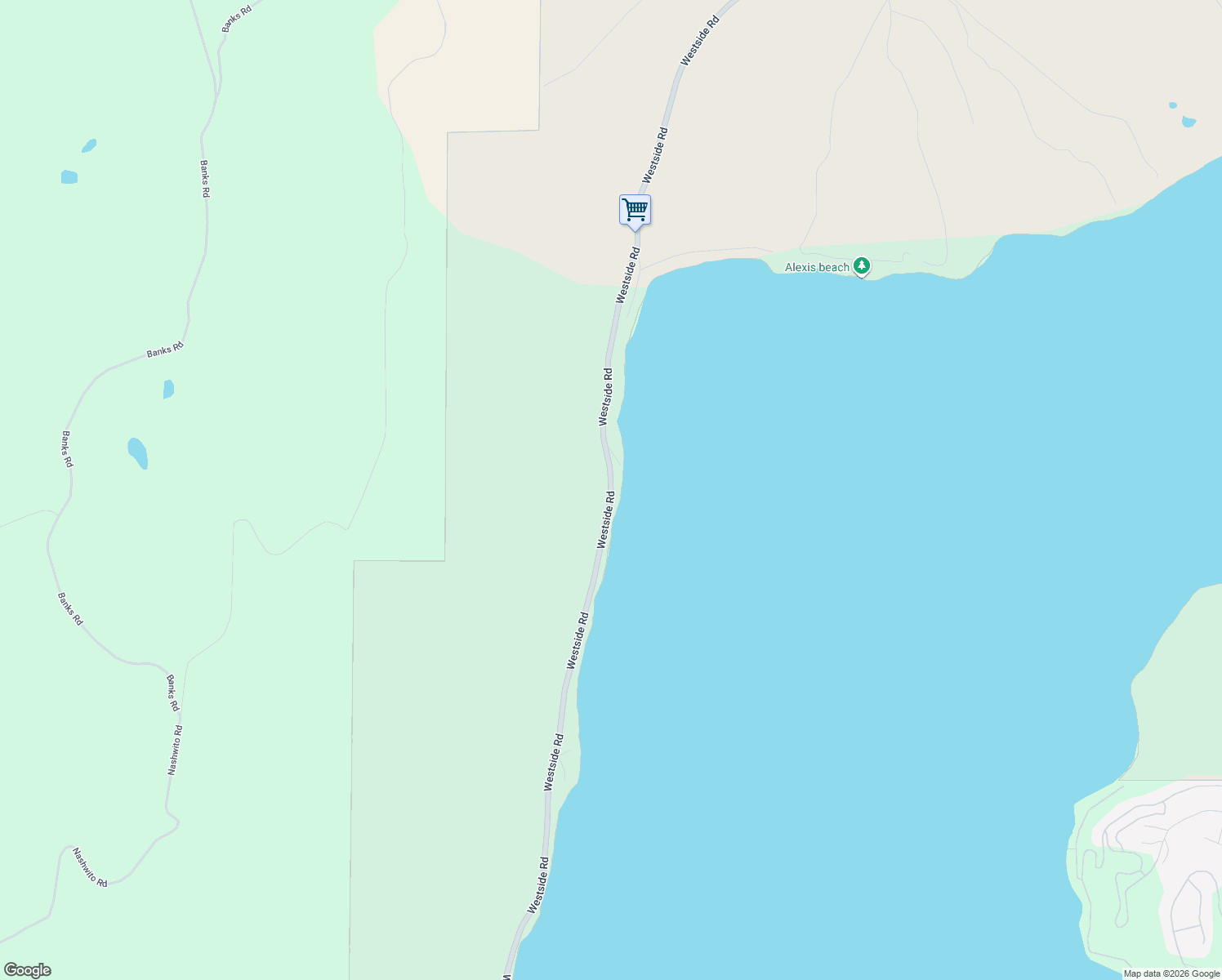 map of restaurants, bars, coffee shops, grocery stores, and more near Westside Road in Vernon