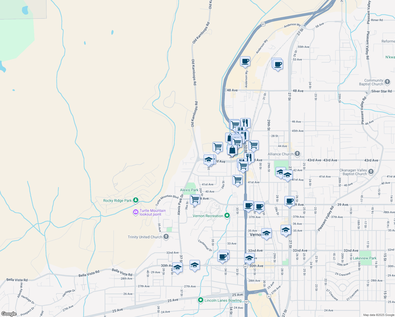 6495 Old Kamloops Road, Vernon BC Walk Score